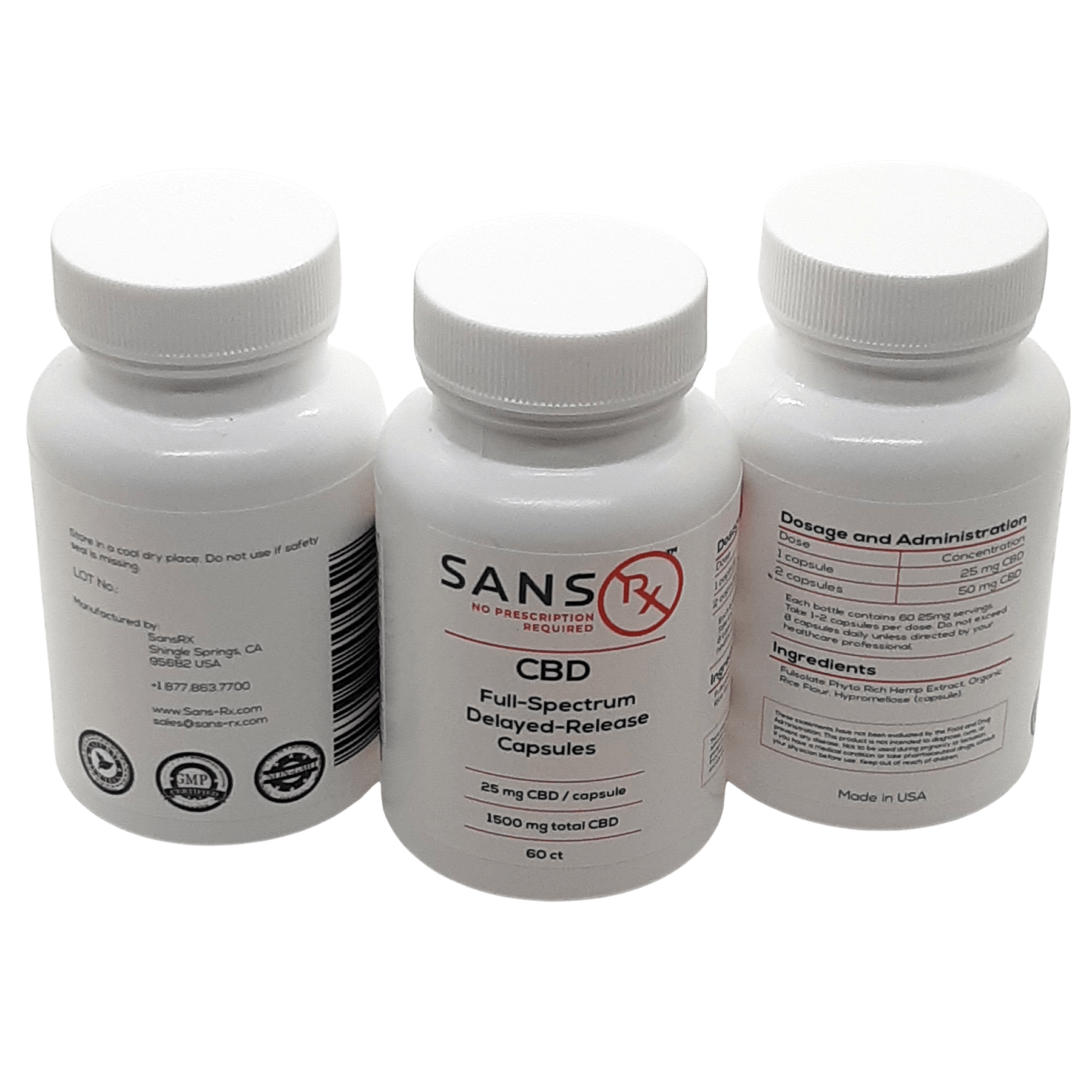 CBD 25mg Capsules - Total Body Care